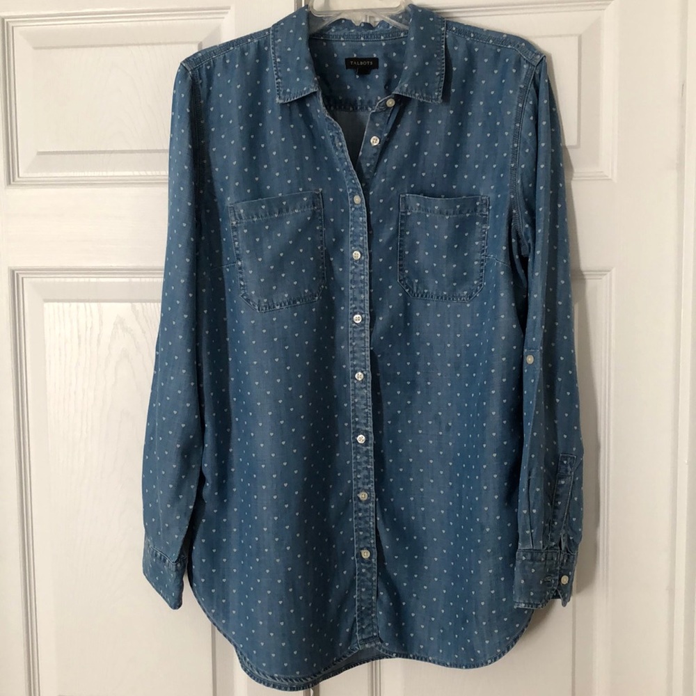 Talbots Large Denim blouse